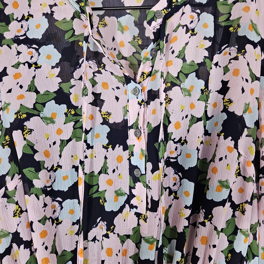 J. Crew | Drapey Floral Tie Front Dress - Picture 4 of 7